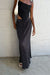 Pleated printed maxi skirt in black — main image