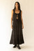Tiered skirt with elastic waistband in black — main image