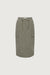 Cotton nylon midi cargo skirt in vetiver — main image