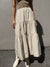 Three tier maxi skirt in beige — main image