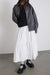 Three tier maxi skirt in white — main image