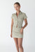 Crinkle mini skirt in moss grey — main image