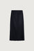 Midi skirt with back slit in black — main image