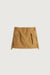 Mini nylon cargo skirt in brown — main image