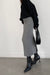Sweater midi skirt in medium grey — main image