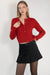 Cotton twill pleated mini skirt in black — main image