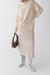 Midi knit sweater skirt in fog — main image
