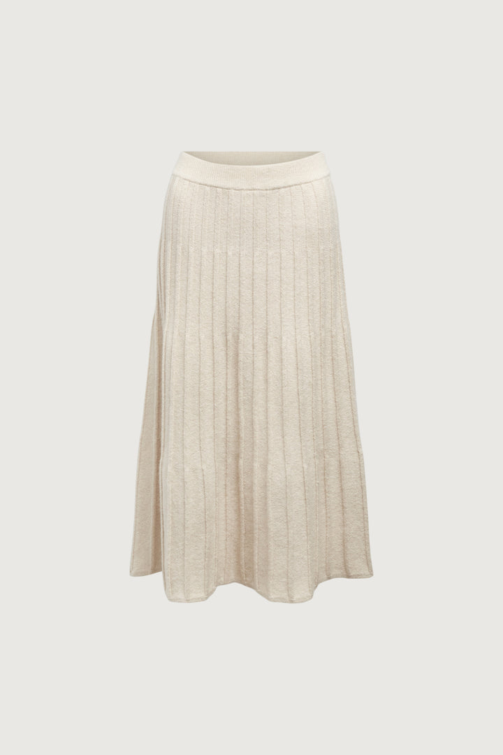 MIDI KNIT SWEATER SKIRT in Fog — alternate angle