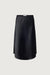 Satin midi slip skirt in black — main image
