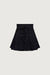 Pleated twill mini skirt in black — main image
