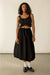 Bubble hem maxi skirt in black — main image