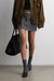 Mini suiting skort in medium heather grey — main image
