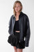 Bubble hem mini skirt in black — main image