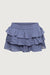 RUFFLED TIERED CHIFFON MINI SKORT