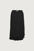 Reversible layered pleated midi skirt in black — main image