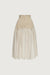 Nylon pleated midi skirt in beige — main image