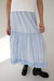 Tiered ruffle maxi skirt in light blue — main image