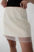 Sheer layered mini skirt in cream — main image