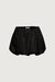 Mini bubble elastic skirt in black — main image