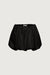 Mini bubble elastic skirt in black — main image