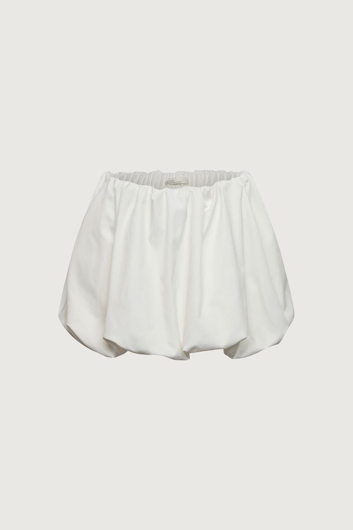 MINI BUBBLE ELASTIC SKIRT in Ivory — alternate angle