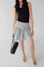 Tiered cotton mini skirt in gray — main image