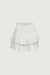 Tiered cotton mini skirt in ivory — main image