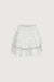Tiered cotton mini skirt in ivory — main image