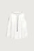Pleated drawstring midi skirt in ivory — main image