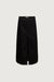 Raw hem midi skirt in black — main image