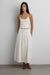 Linen midi skirt in white — main image