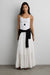 Tiered maxi skirt in white — main image