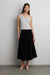 Lightweight midi skirt in black — main image