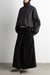 Foldover detail maxi skirt in black — main image