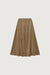 Suede effect midi skirt in beige — main image