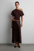 Satin maxi skirt in coffee bean — main image
