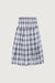 Plaid midi skirt in cream plaid — main image