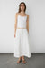 Drawstring waist maxi skirt in ivory — main image
