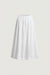 Drawstring waist maxi skirt in white black polka dot — main image