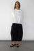 Pintucked maxi skirt in black — main image
