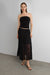 Polka dot accordian maxi skirt in black — main image