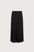 Wrinkle effect maxi skirt in black — main image