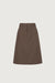 Midi suiting skirt in khaki — main image