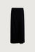 Knit maxi skirt with braided belt in black — main image