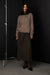 Knit maxi skirt with braided belt in charcoal — main image