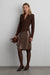 Sequin midi skirt in brown — main image