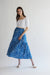 Midi floral skirt in blue — main image