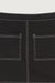 Contrast stitch twill mini skirt in black — main image