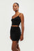 Side tie mini skirt in black — main image