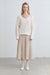 Sheer patterned socks in ivory — main image